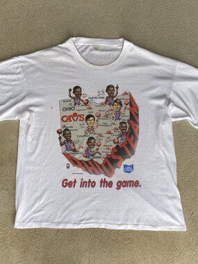 Vintage Cleveland Cavaliers NBA 'Get into the game' men's 80s Salem t-shirt